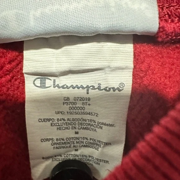 Vintage Champion Reverse Weave Joggers - Red All-Over Logo Print (Size Medium) - Picture 5 of 7